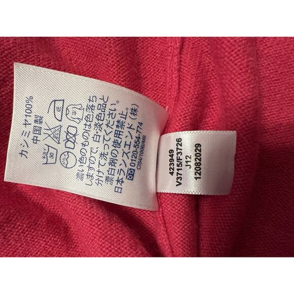 Lands' End Womens Pink 100% Cashmere Crew Neck Sweater XS Preppy Old Money Cozy - Picture 8 of 9